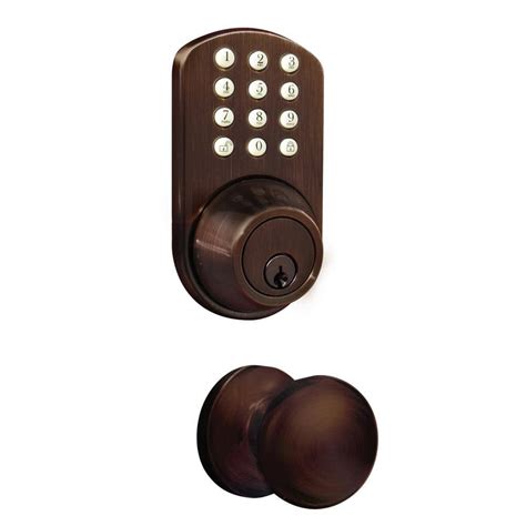 Milocks Oil Rubbed Bronze Keyless Entry Deadbolt And Door Knob Lock