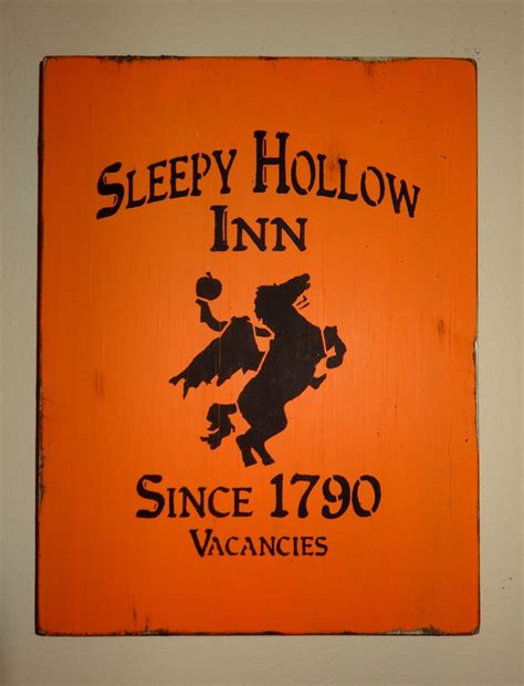 Primitive Sleepy Hollow Inn Sign Halloween Decoration By Erinjt
