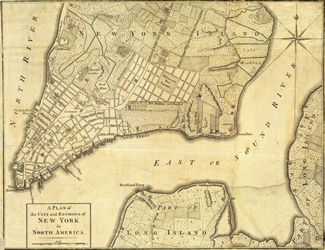 Map Of New York City 1776 Rnyc