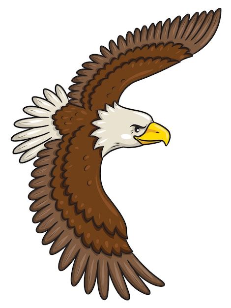 Estilo De Dibujos Animados De águila Vector Premium