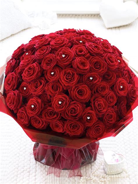 Flower bouquets online by florists for flower delivery in wellington city. Ultimate 100 Roses | Roses | Valentines flowers, Red rose ...