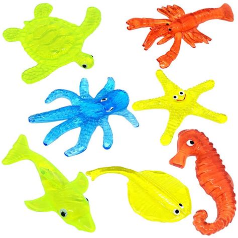 Ocean Sea Animals Assorted Soft Mini Tpr Animal Toy Set Realistic Under