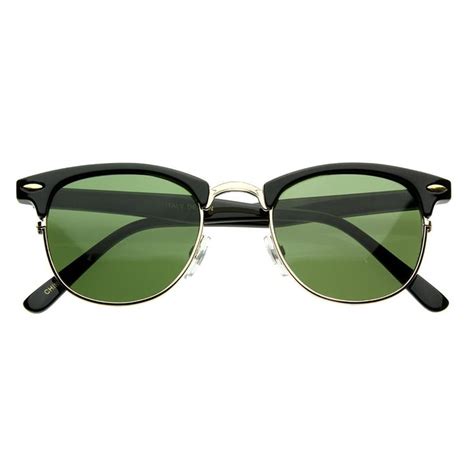men s sunglasses square vintage half frame semi rimless horn rimmed style classic optical rx