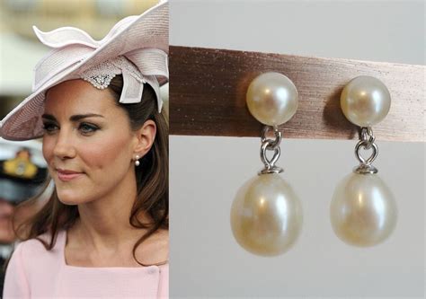 Kate Middleton White Pearl Drop Earrings E By Dbakerjewelry