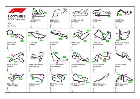 Printable 2021 F1 Calendar Made This Myself Because Another One I Saw