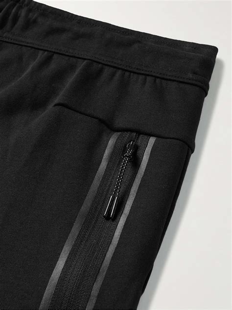 Black Straight Leg Cotton Blend Tech Fleece Drawstring Shorts Nike Mr Porter