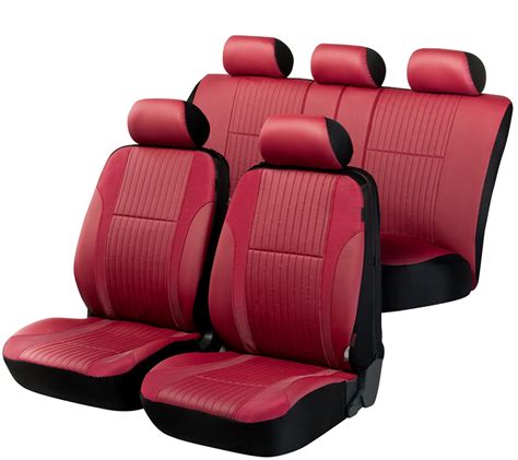 Fiat Bravo Coprisedili Set Completo Rosso Finta Pelle