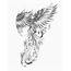 Simple Phoenix Tattoo Designs Sketch Coloring Page