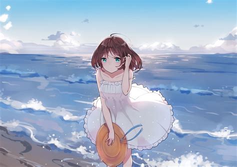 Anime Girl Beach Wallpapers Wallpaper Cave