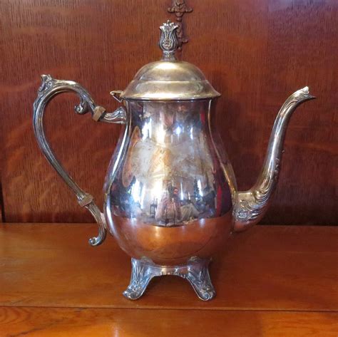 Antique Fb Fb Rogers Silverplate Silver Plated Teapot Coffee Pot