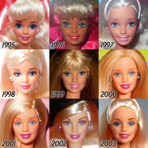 Evolution Of A Doll Barbies Face Through The Years Barbie