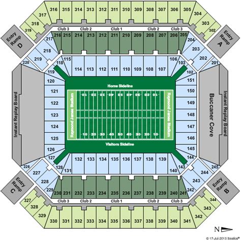Tampa Bay Stadium Seating Capacity Elcho Table