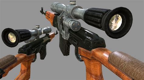 Artstation Svd Dragunov Sniper Rifle Game Assets