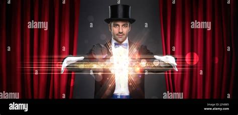 Magician Showing Trick On Stage Magic Performance Circus Show
