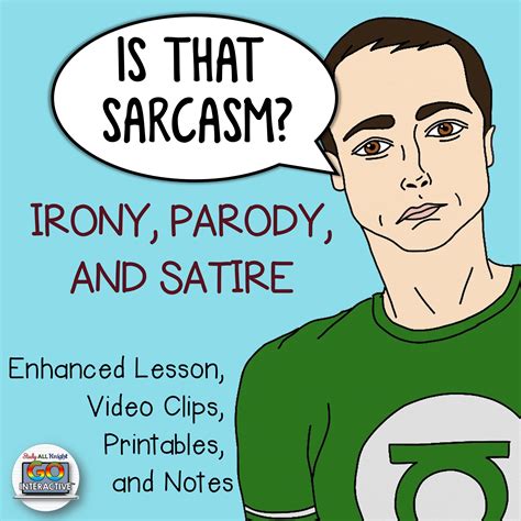 sarcasm irony satire and parody english literary devices middle school english language