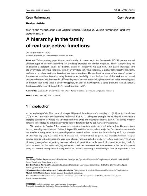 A Hierarchy In The Family Of Real Surjective Functions Docslib