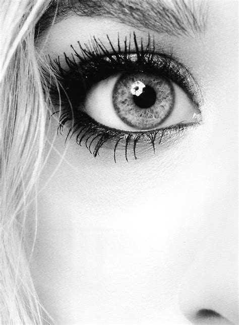 Beautiful Black And White Eye Face Girl Inspiring Picture On
