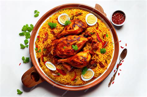 Premium Photo Close Up Of Chicken Mandi Rice Dish Generative Ai
