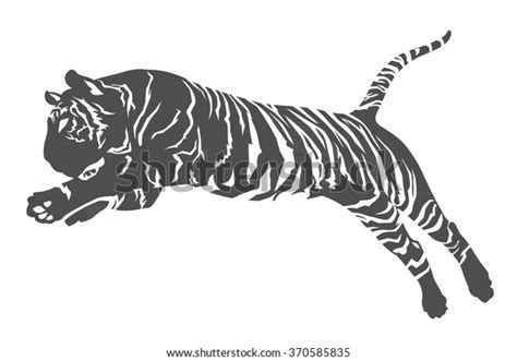 Tiger Line Stock Vector Royalty Free 370585835