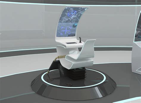 3d Model Sci Fi Futuristic Command Center 3d Vr Ar Low Poly Cgtrader