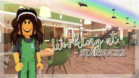 Working At Starbucks Roblox Bloxburg Roleplay Youtube