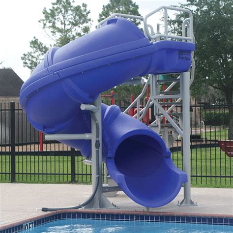 Vortex Full Tube Swimming Pool Waterslide With Ladder