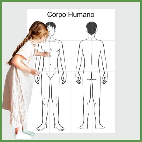 Corpo Humano Gigante Para Imprimir Montar E Colorir Amor De Pap Is