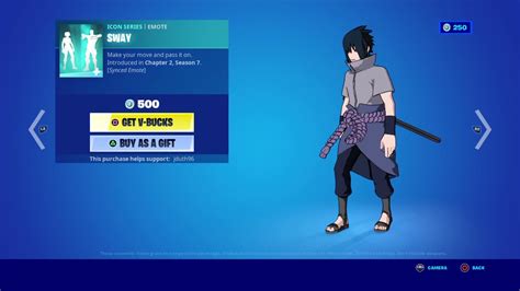 Sasuke Uchiha Doing Sway Fortnite Youtube