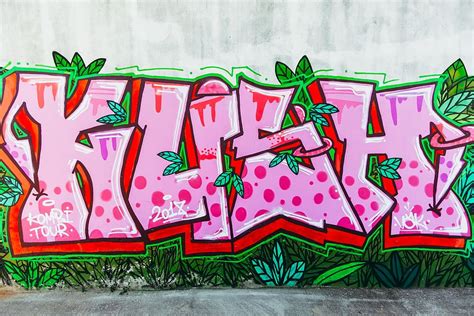 Hd Wallpaper Pink And Green Kush Graffiti Wall Art Street Urban