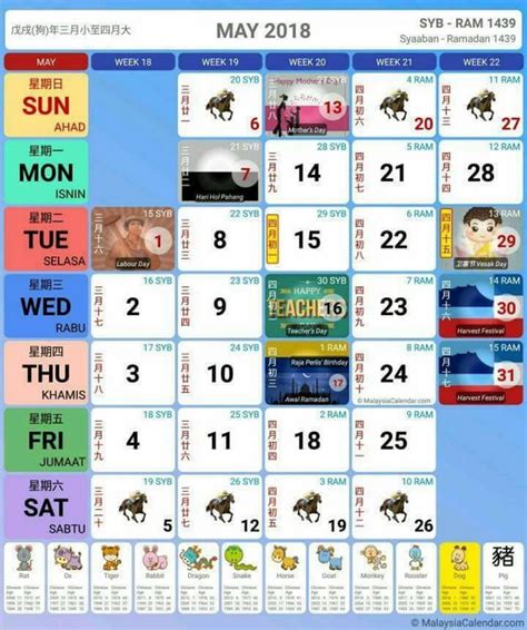 This has been customised specifically with penang in mind, so state holidays observed in penang are marked with filled purplish circles, while holidays observed in other states are. Kalendar Kuda 2018 Cuti Sekolah Malaysia ...