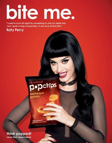 Katy Perry Gets Her Vampire On For This Pop Chips Print Ad Campaign By