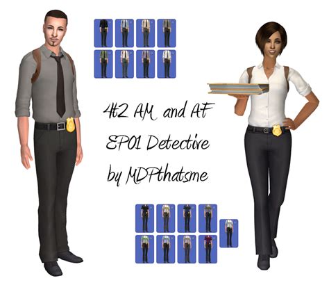 Mdpthatsme Detective Outfit Sims 2 Sims 4 Gameplay