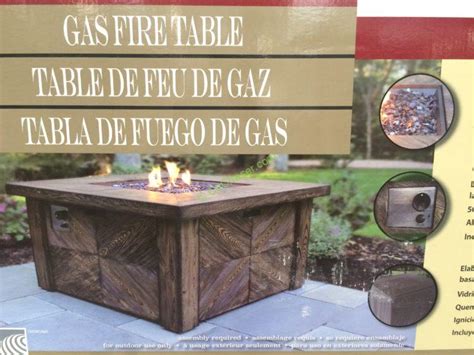 Global Outdoors Faux Wood Fire Table Costcochaser