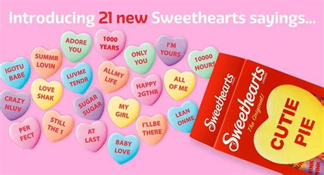 Sweethearts Candies Have New Sayings This Year Inspired By Lyrics From