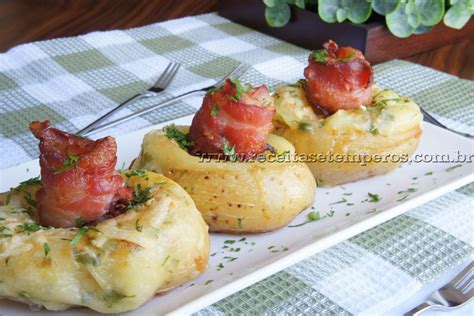 Receita De Batata Recheada Com Bacon E Queijo Brie Receitas E Temperos