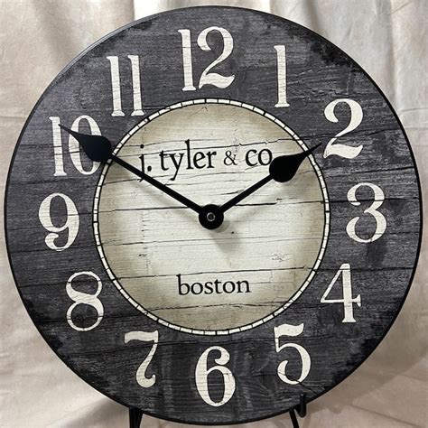 Boston Harbor Gray Wall Clock Etsy