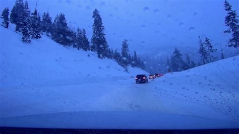 Driving Up To Lake Tahoe During A Snow Storm Youtube