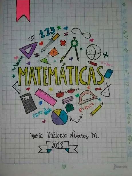 57 Carátulas Para Cuadernos De Matemáticas Fáciles De Dibujar 2023 Elyex