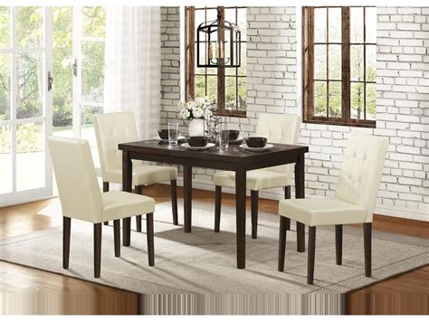 Glen cove dining chairs with button tufting and nailhead trim antique java and cream (set of 2). Cream colored bi-cast vinyl chairs provide an excellent ...