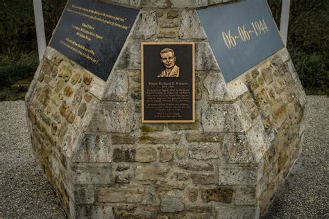 Statue And Memorial Of Major Dick Richard Winters At Utah Beach