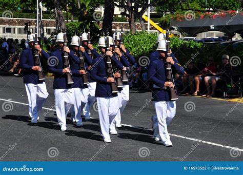 Hawaiian Army Guards Aloha Festivals 2010 Editorial Photo