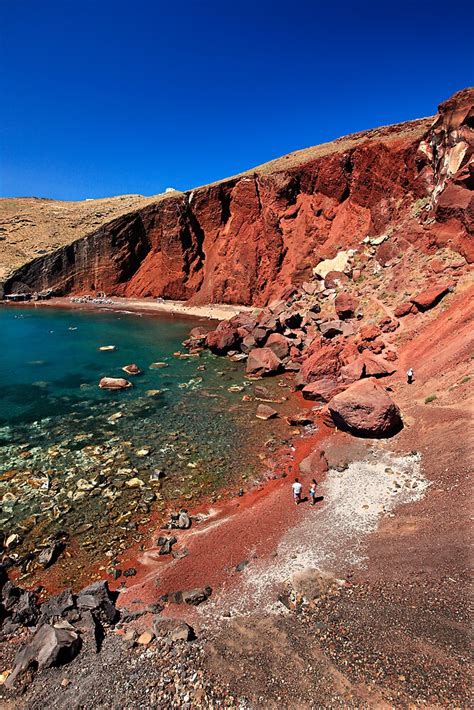 The Famous Red Beach Of Santorini By Hercules Milas Redbubble