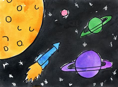 Shapes worksheets and online activities. Outer Space Art Project for Kids | Ziggity Zoom | Outer ...