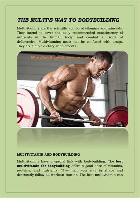 Ppt The Multis Way To Bodybuilding Powerpoint Presentation Free