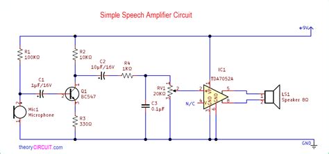 Simple Audio Amplifier Circuit Diagram Wiring Diagram