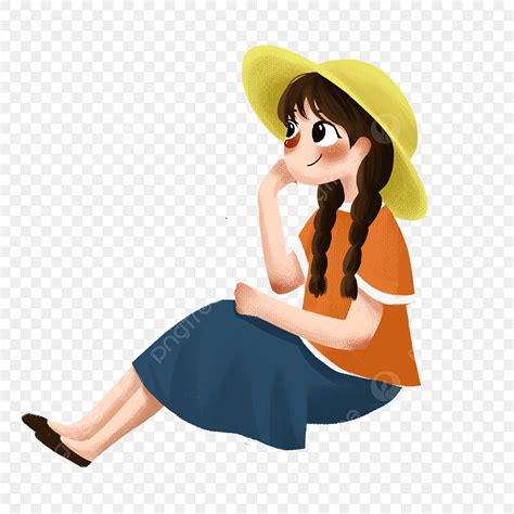 Wearing Hat Clipart Transparent Background Girl Wearing A Hat