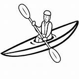 Coloring Kayak Kayaking Drawing Outdoor Recreation Clipart Printable Mountain Getdrawings Freeprintablecoloringpages sketch template