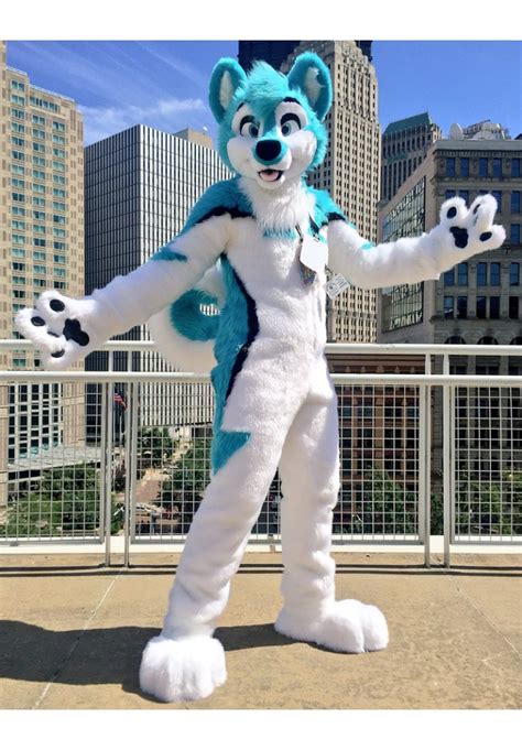 Blue And White Husky Dog Fursuit Mascot Costume