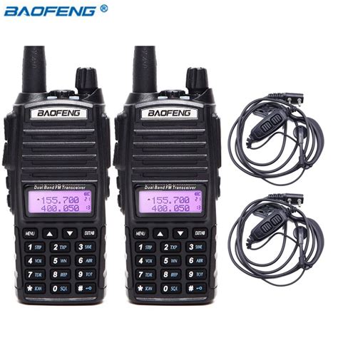 2pcs Baofeng Uv 82 5w Walkie Talkie Dual Band Vhfuhf Two Way Radio Double Ptt Portable Radio