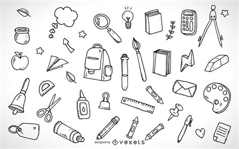 School Supplies Drawing At Explore Collection Of